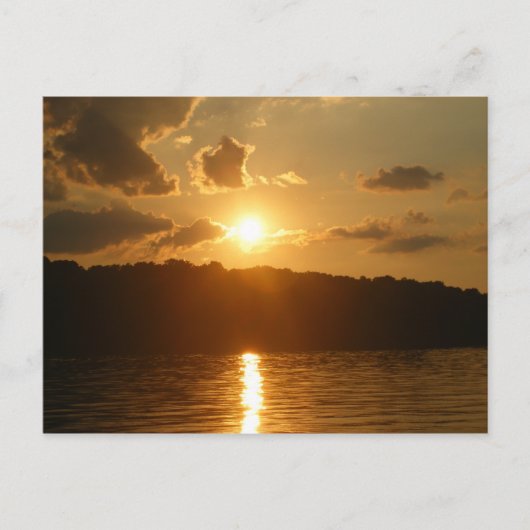 Carte Postale Coucher de soleil sur le lac (Devant)
