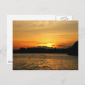 Carte Postale Coucher de soleil sur le lac (Devant / Derrière)