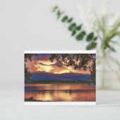 Carte Postale Coucher de soleil sur le lac Burning (Debout devant)