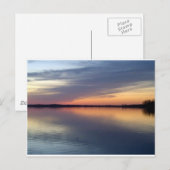 Carte Postale Coucher de soleil sur le lac Champlain d'Alburgh, (Devant / Derrière)