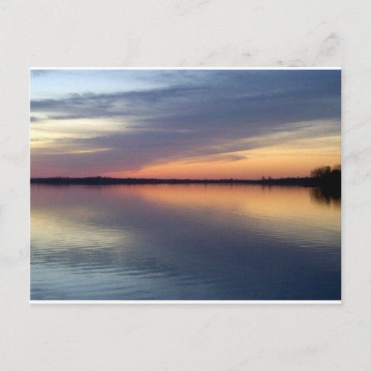 Carte Postale Coucher de soleil sur le lac Champlain d'Alburgh, (Devant)