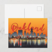 Carte postale coucher de soleil sur le lac Merritt (Devant / Derrière)