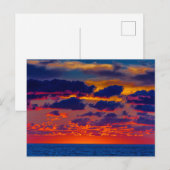 Carte Postale Coucher de soleil sur le lac Michigan à Ludington, (Devant / Derrière)