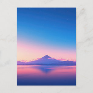 Carte Postale Coucher de soleil sur le lac Serene Purple Mountai