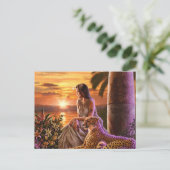 Carte Postale "Coucher de soleil sur le Nil" (Debout devant)