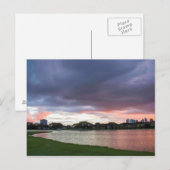 Carte Postale Coucher De Soleil Sur Le Parc (Devant / Derrière)