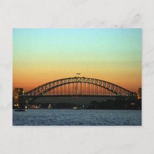 Carte Postale Coucher de soleil sur le pont de Sydney Harbour, A