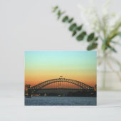 Carte Postale Coucher de soleil sur le pont du port de Sydney, A (Debout devant)
