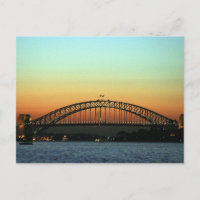 Coucher de soleil sur le pont du port de Sydney, A