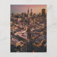 Coucher de soleil sur le quartier financier de San