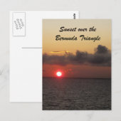 Carte Postale Coucher de soleil sur le triangle des Bermudes (Devant / Derrière)