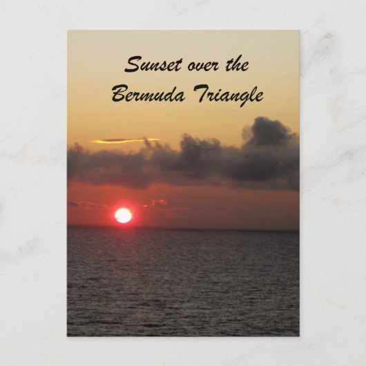 Carte Postale Coucher de soleil sur le triangle des Bermudes (Devant)