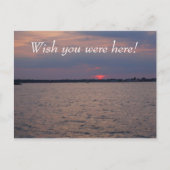 Carte Postale Coucher de soleil sur l'eau (Devant)