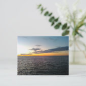 Carte Postale Coucher de soleil sur l'eau (Debout devant)