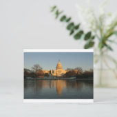 Carte Postale Coucher de soleil sur l'édifice du Capitole améric (Debout devant)