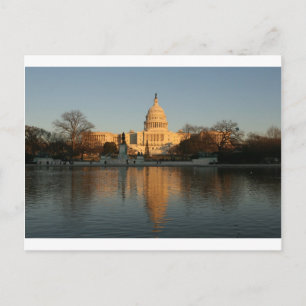 Carte Postale Coucher de soleil sur l'édifice du Capitole améric