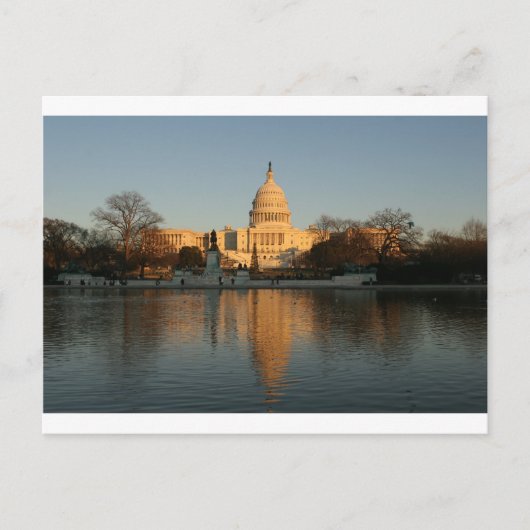 Carte Postale Coucher de soleil sur l'édifice du Capitole améric (Devant)