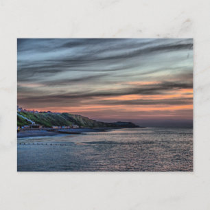 Carte Postale Coucher de soleil sur les falaises de Cromer