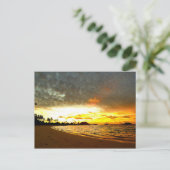 Carte Postale Coucher de soleil sur les Maldives (Debout devant)