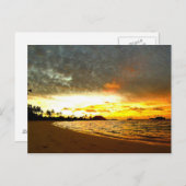 Carte Postale Coucher de soleil sur les Maldives (Devant / Derrière)