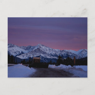Carte Postale Coucher de soleil sur les Rocheuses