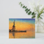 Carte Postale Coucher de soleil sur Liberty Island (Debout devant)