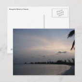 Carte Postale Coucher de soleil sur l'île d'Anegada (Devant / Derrière)
