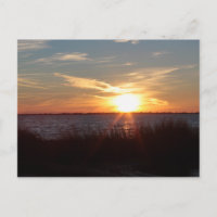 Coucher de soleil sur l'île de Chincoteague.