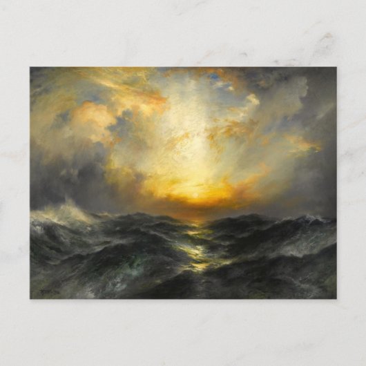 Carte Postale Coucher de soleil sur l'océan (Devant)