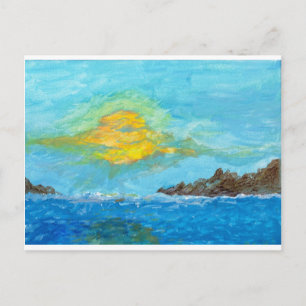 Carte Postale Coucher de soleil sur l'océan