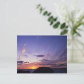 Carte Postale Coucher de soleil sur l'océan Atlantique de Cornwa (Debout devant)