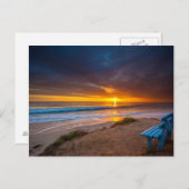 Carte Postale Coucher de soleil sur l'océan Pacifique (Devant / Derrière)