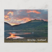 Carte Postale Coucher de soleil sur Loch Long, Arrochar, Écosse  (Devant)
