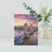 Carte Postale Coucher de soleil sur Londres (Debout devant)