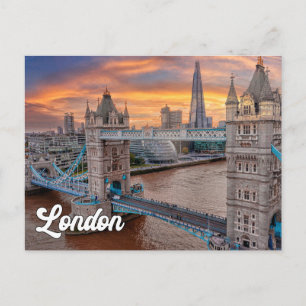 Carte Postale Coucher de soleil sur Londres, Angleterre, Royaume