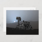 Carte Postale Coucher de soleil sur Mars Curiosity (Devant / Derrière)