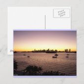 Carte Postale Coucher de soleil sur Miami (Devant / Derrière)