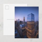 Carte Postale Coucher de soleil sur New York (Devant / Derrière)