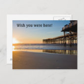 Carte Postale Coucher de soleil sur Ocean Pier (Devant / Derrière)