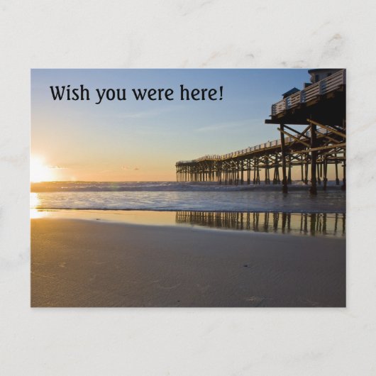 Carte Postale Coucher de soleil sur Ocean Pier (Devant)