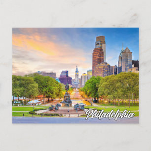 Carte Postale Coucher de soleil sur Philadelphie, Pennsylvanie
