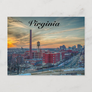 Carte Postale Coucher de soleil sur Richmond Virginie