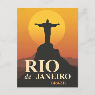 Carte Postale Coucher de soleil sur Rio de Janeiro
