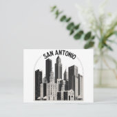 Carte Postale Coucher de soleil sur San Antonio Texas (Debout devant)