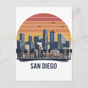 Carte Postale Coucher de soleil sur San Diego Californie – Art