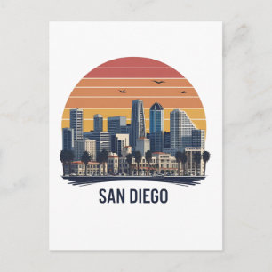 Carte Postale Coucher de soleil sur San Diego Californie –  Pays