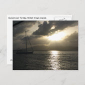 Carte Postale Coucher de soleil sur Tortola (Devant / Derrière)