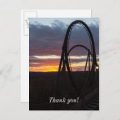 Carte Postale Coucher de soleil sur un incendie de forêt (Devant / Derrière)