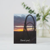 Carte Postale Coucher de soleil sur un incendie de forêt (Debout devant)