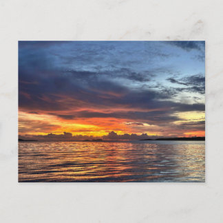 Carte Postale Coucher de soleil sur une île enflammée, Brisbane,